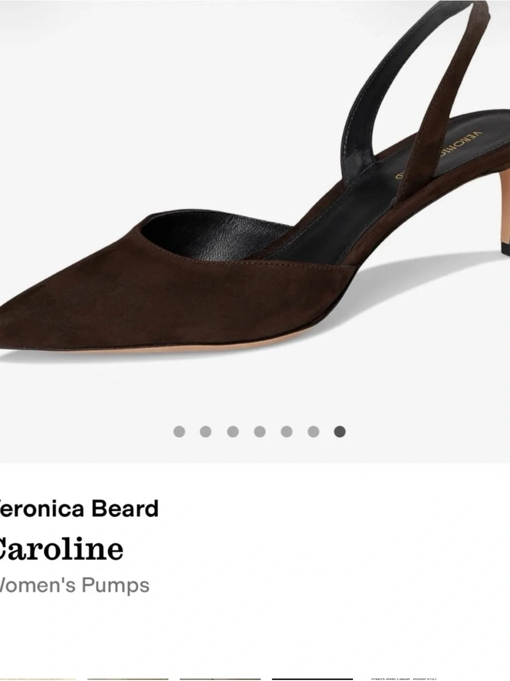 Veronica Beard Caroline Pointed-Toe Suede Slingback Pumps in Brown - Picture 2 of 9